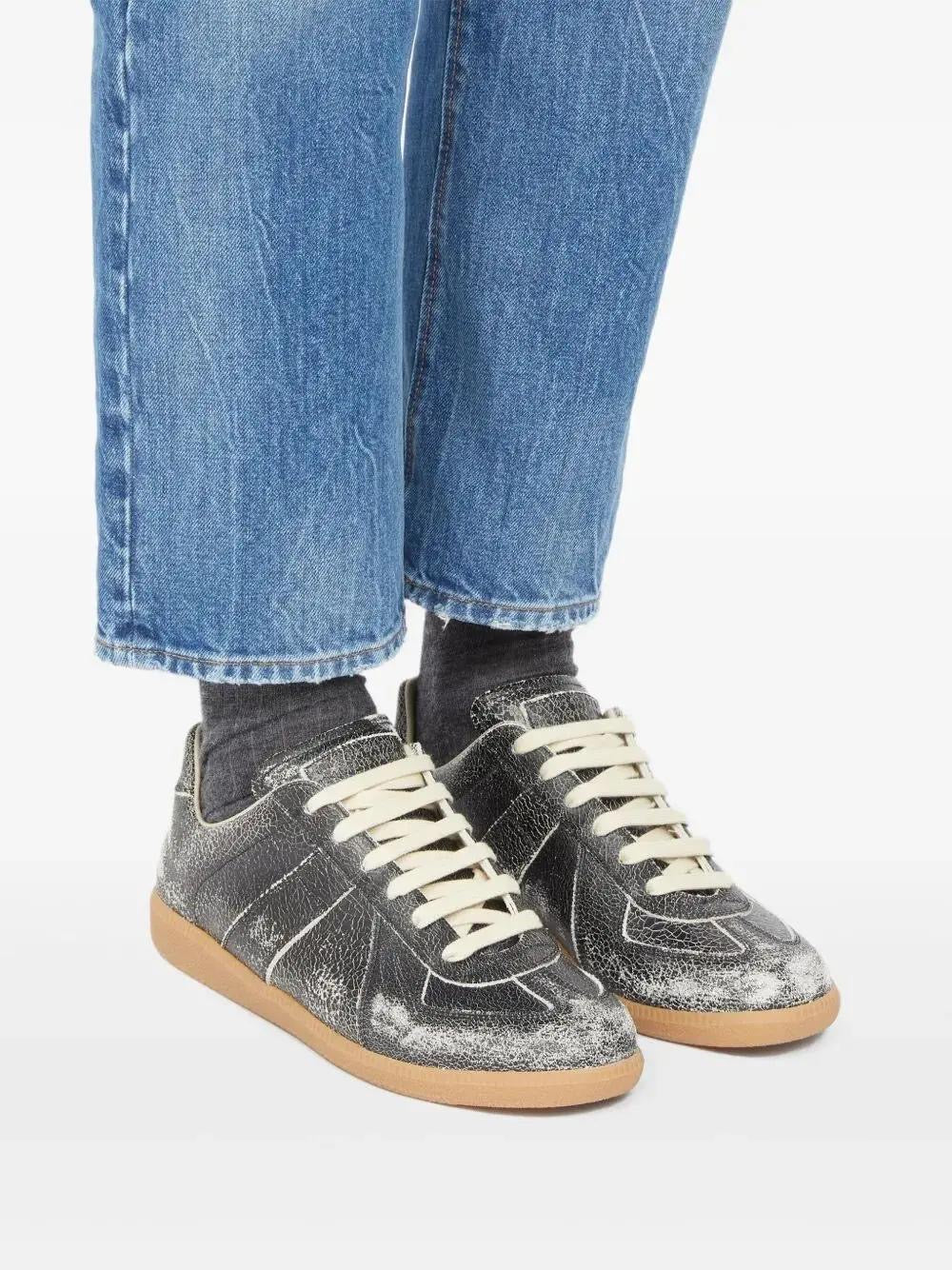 Maison Margiela Replica Distressed Sneakers