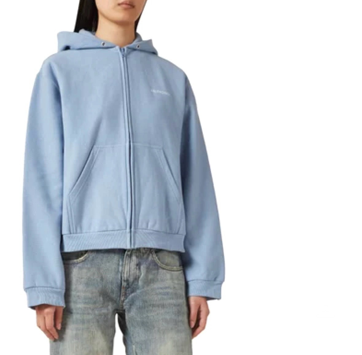 Balenciaga Regular-Fit Zip Hoodie in Blue
