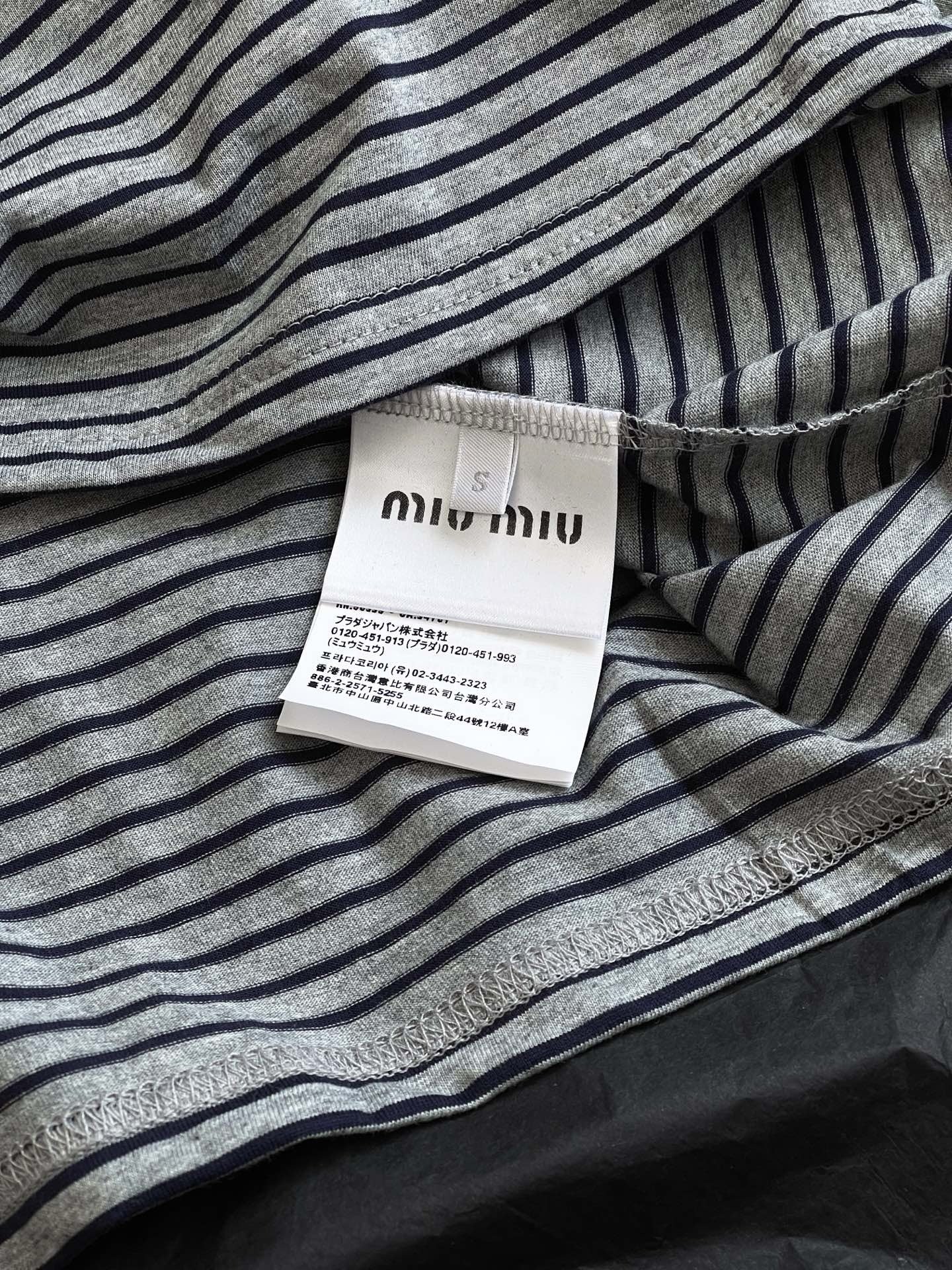 MIU MIU Long-Sleeved Jersey T-Shirt