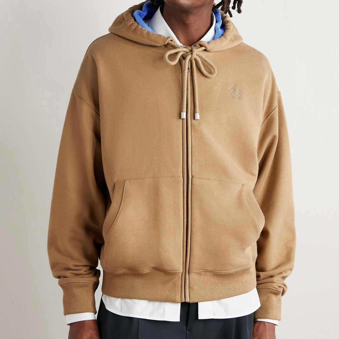LOEWE Logo-Embroidered Cotton-Jersey Hoodie
