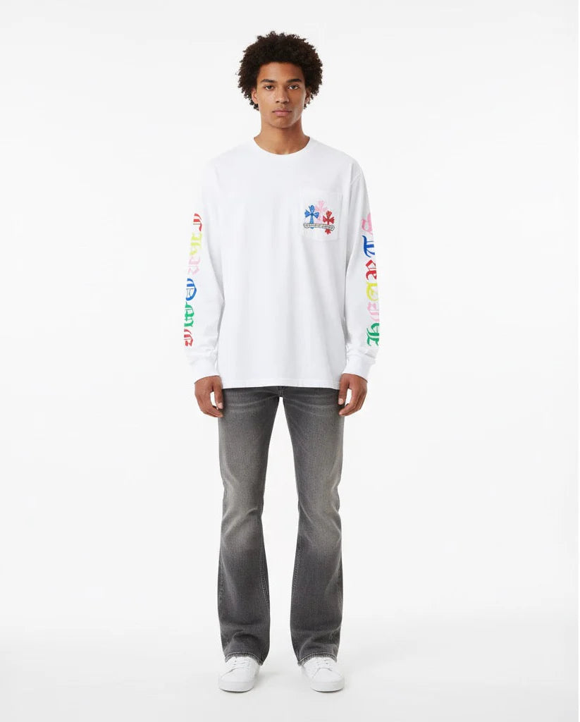 CHROME HEARTS Multicolor Cross Long Sleeve T-Shirt