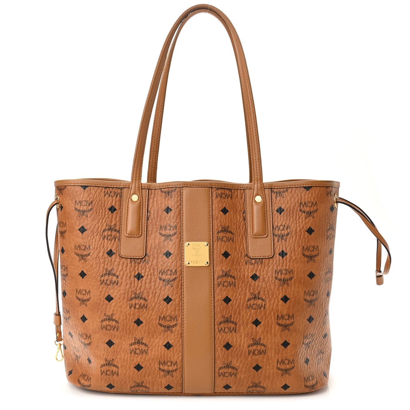 MCM Visetos Medium Shopper Tote Bag
