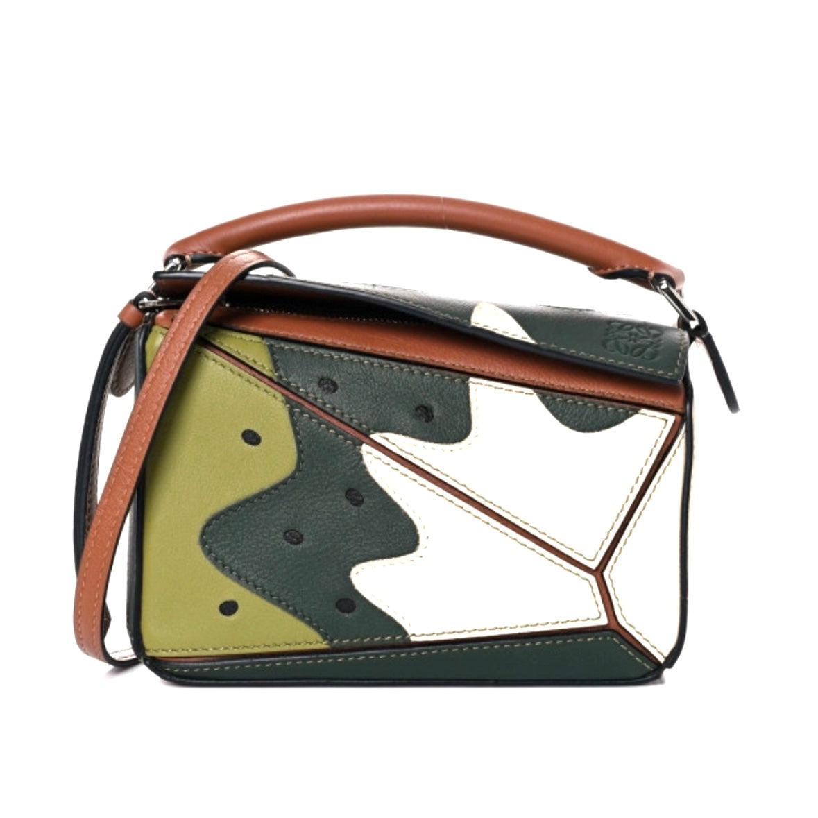 LOEWE Puzzle 10 Paula's Ibiza Kiwi Bag