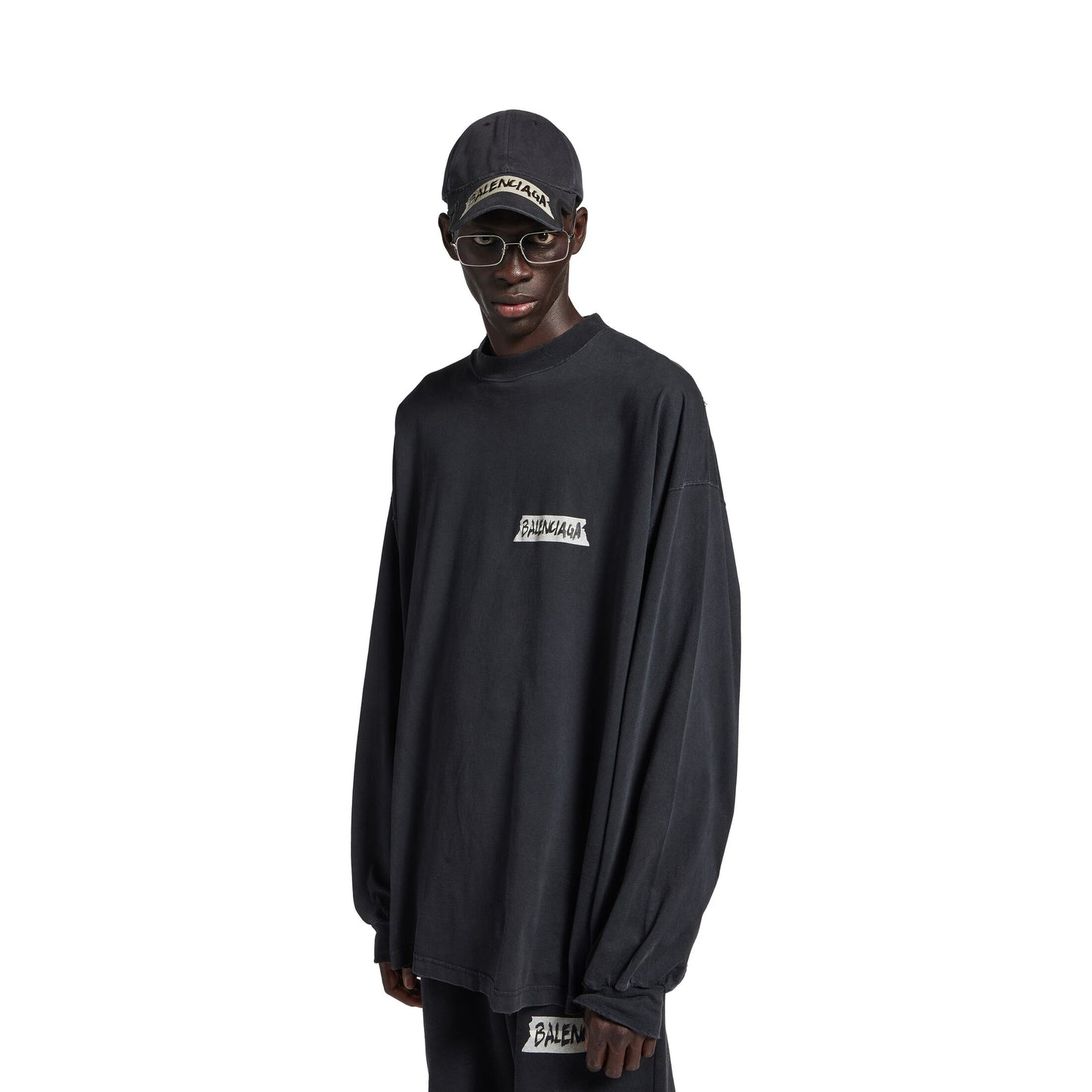 Balenciaga Masking Tape Long Sleeve T-Shirt