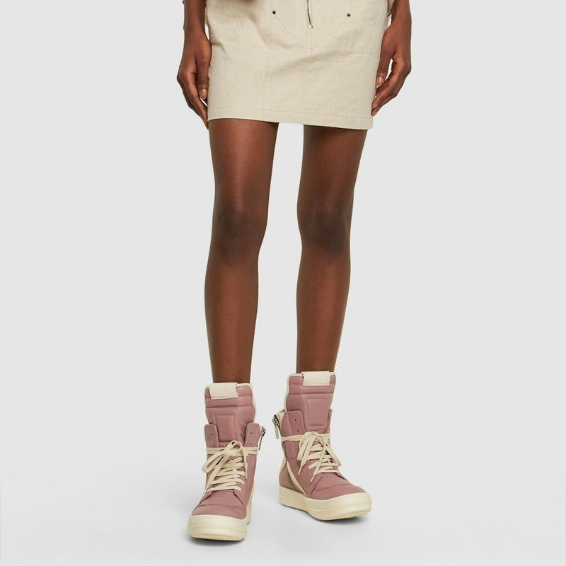 Rick Owens Geobasket Leather High-Top Sneakers