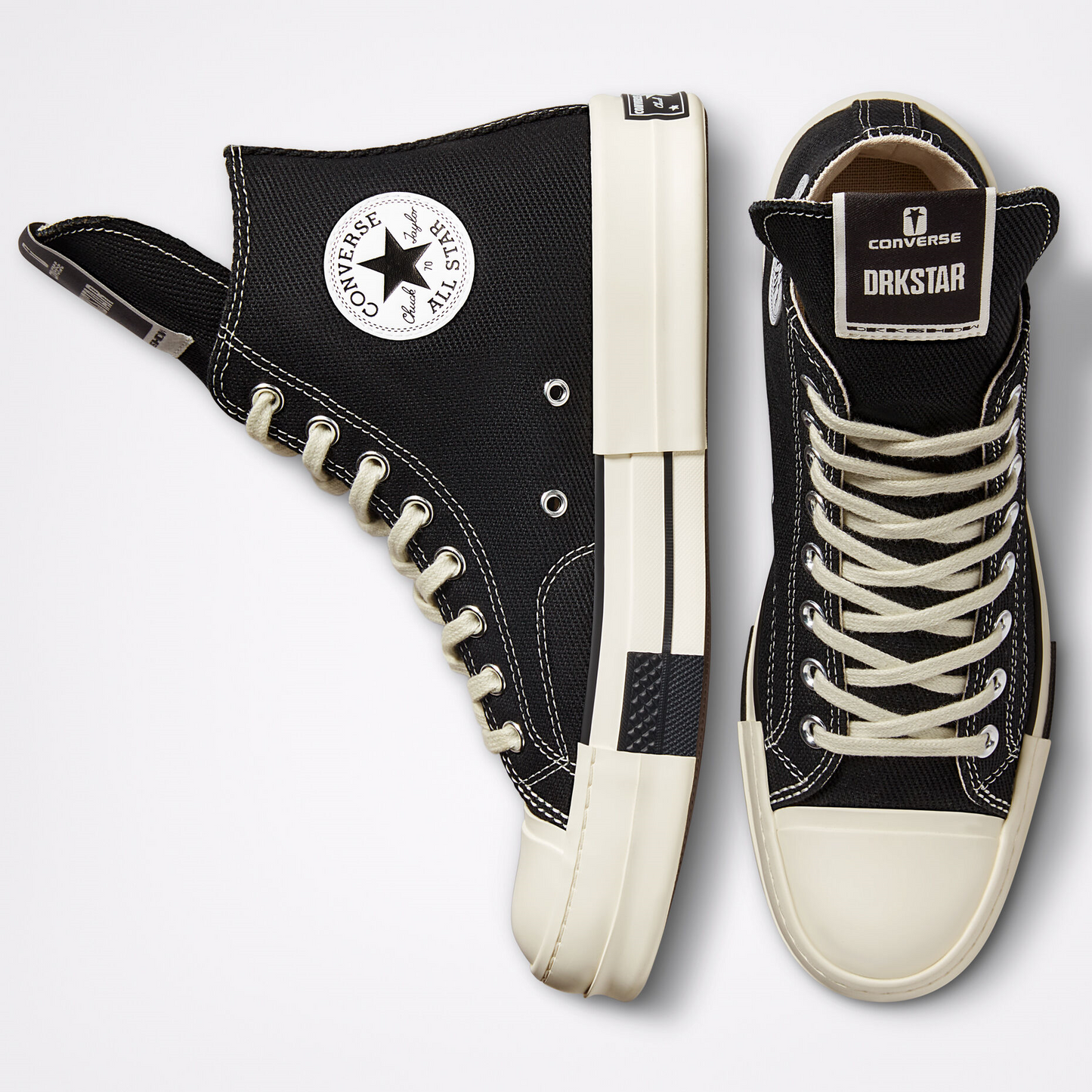 RICK OWENS X DRKSHDW DRKSTAR CHUCK 70 HIGH 'BLACK'