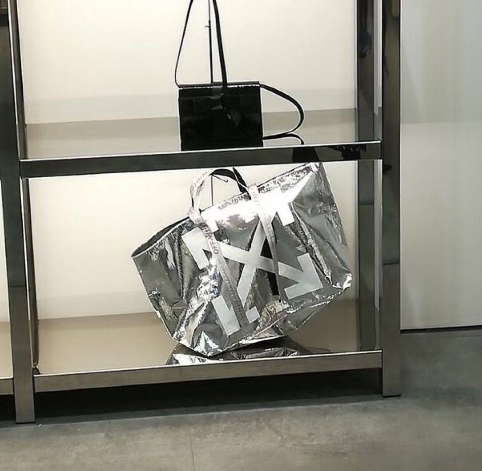 OFF-WHITE Metallic Tote Bag