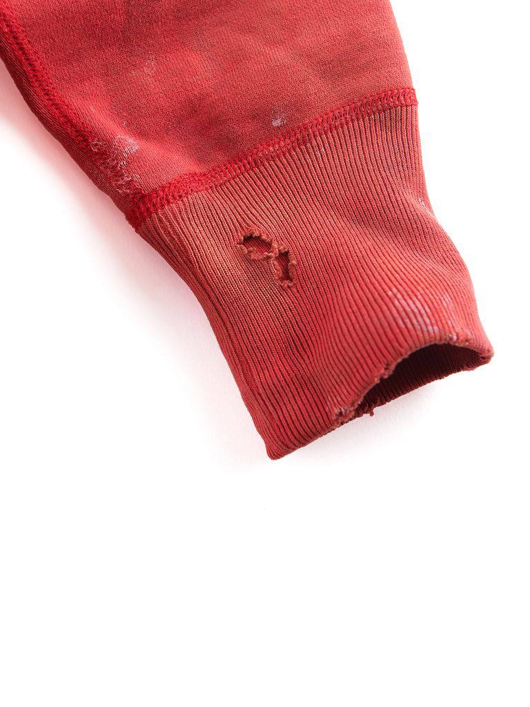 READYMADE x SAINT MICHAEL Red Distressed Hoodie