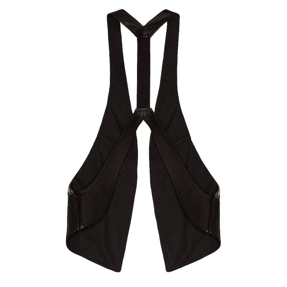 RICK OWENS Phlegethon Bauhaus Leather Vest In Black