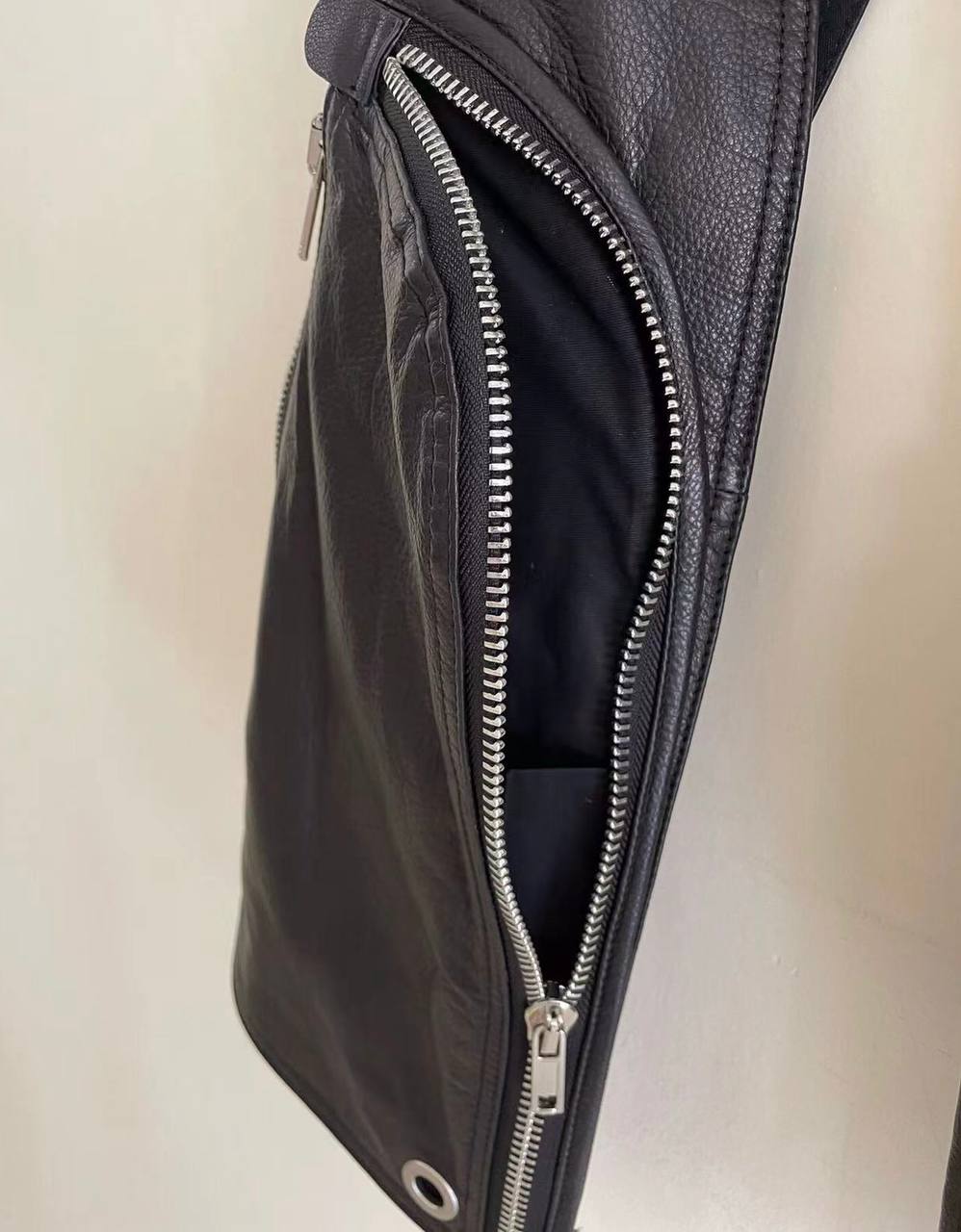 RICK OWENS Phlegethon Bauhaus Leather Vest In Black