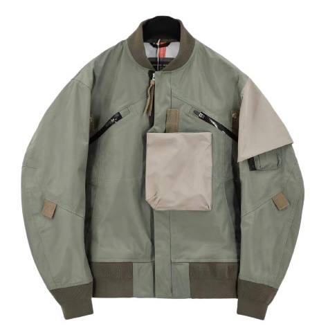 SACAI X ACRONYM Bomber Jacket Khaki/Black