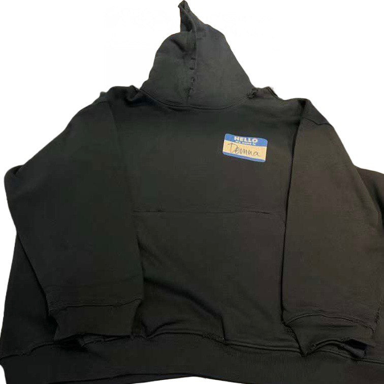 BALENCIAGA "Hello My Name is Demna" Black Hoodie