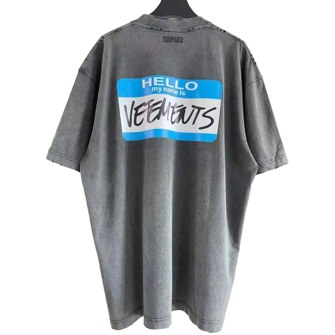 VETEMENTS My Name Is Vetements Faded T-Shirt