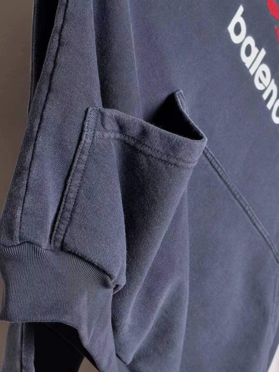 BALENCIAGA 3B Sports Icon Oversized Hoodie In Black/Red/White