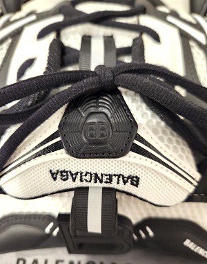 BALENCIAGA White & Black Small Sneakerhead Hourglass Bag