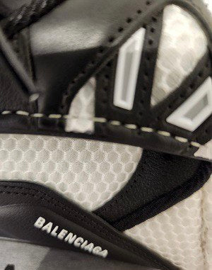 BALENCIAGA White & Black Small Sneakerhead Hourglass Bag