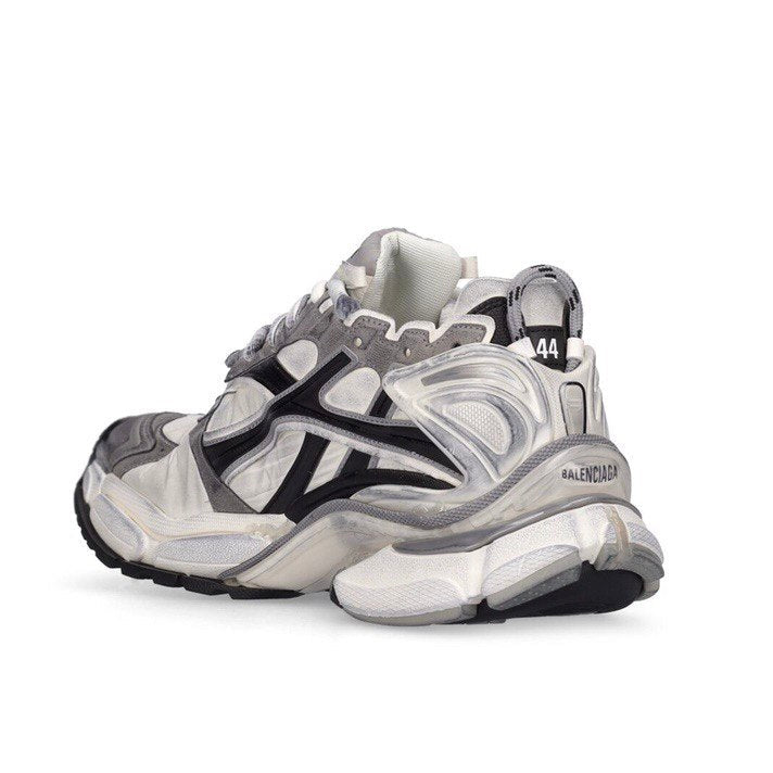 BALENCIAGA White Runner Paneled Sneakers