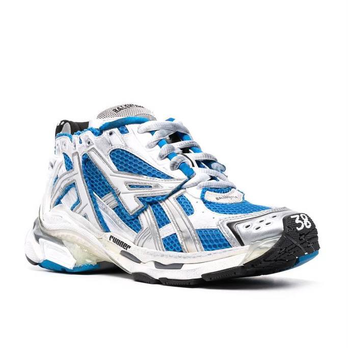 BALENCIAGA Runner Mesh Panelled Trainers In Blue