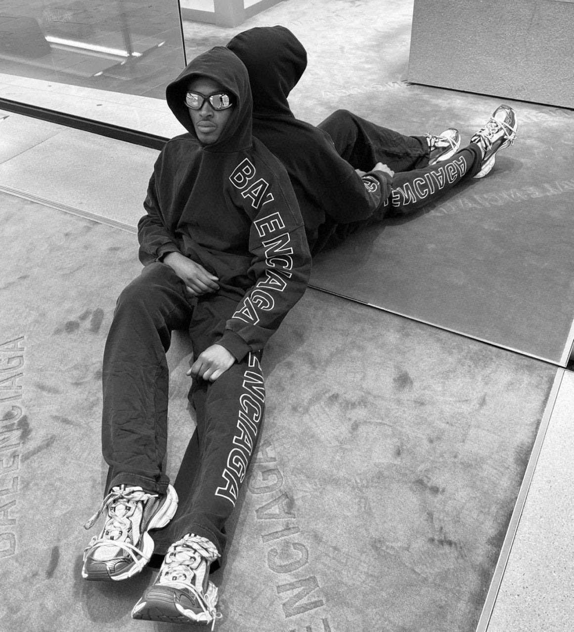 BALENCIAGA Outline Baggy Sweatpants