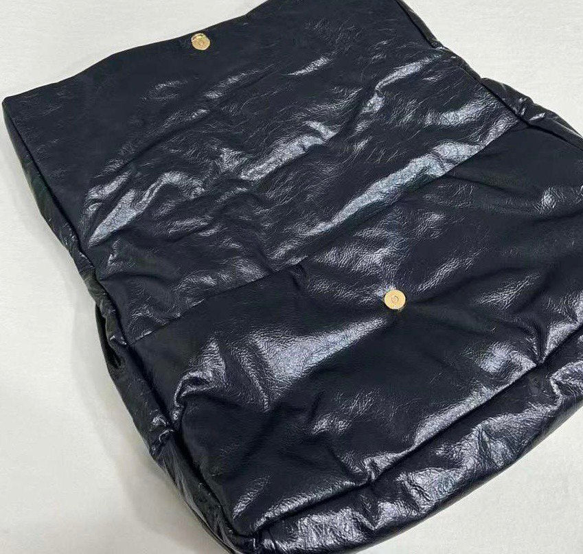BALENCIAGA Monaco Medium Black Leather Shoulder Bag