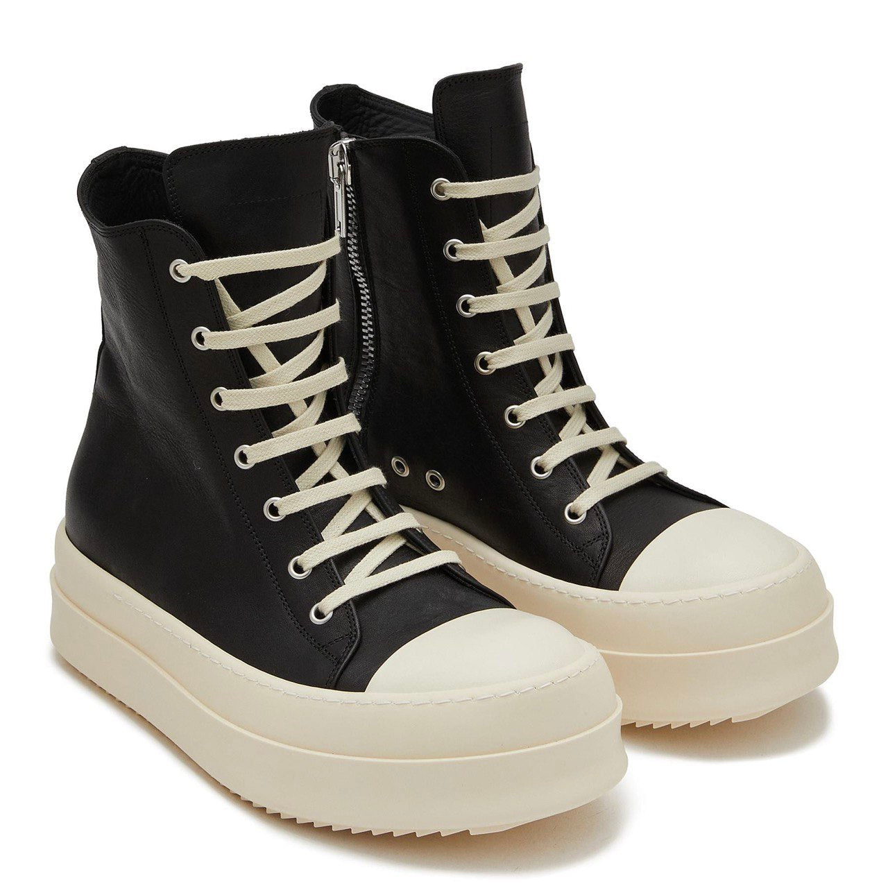 RICK OWENS Mega Bumper Sneakers In Black Leather