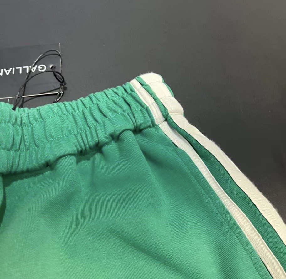 Galliano Landor Aqua Green Sunfade Stripe Trousers