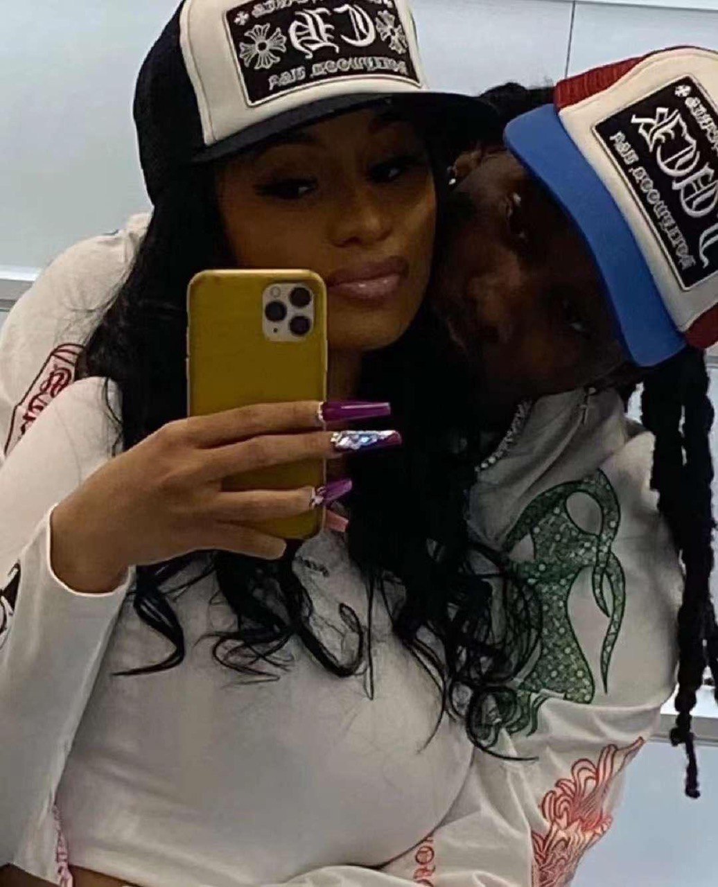 CHROME HEARTS Hollywood Trucker Hat 'White'