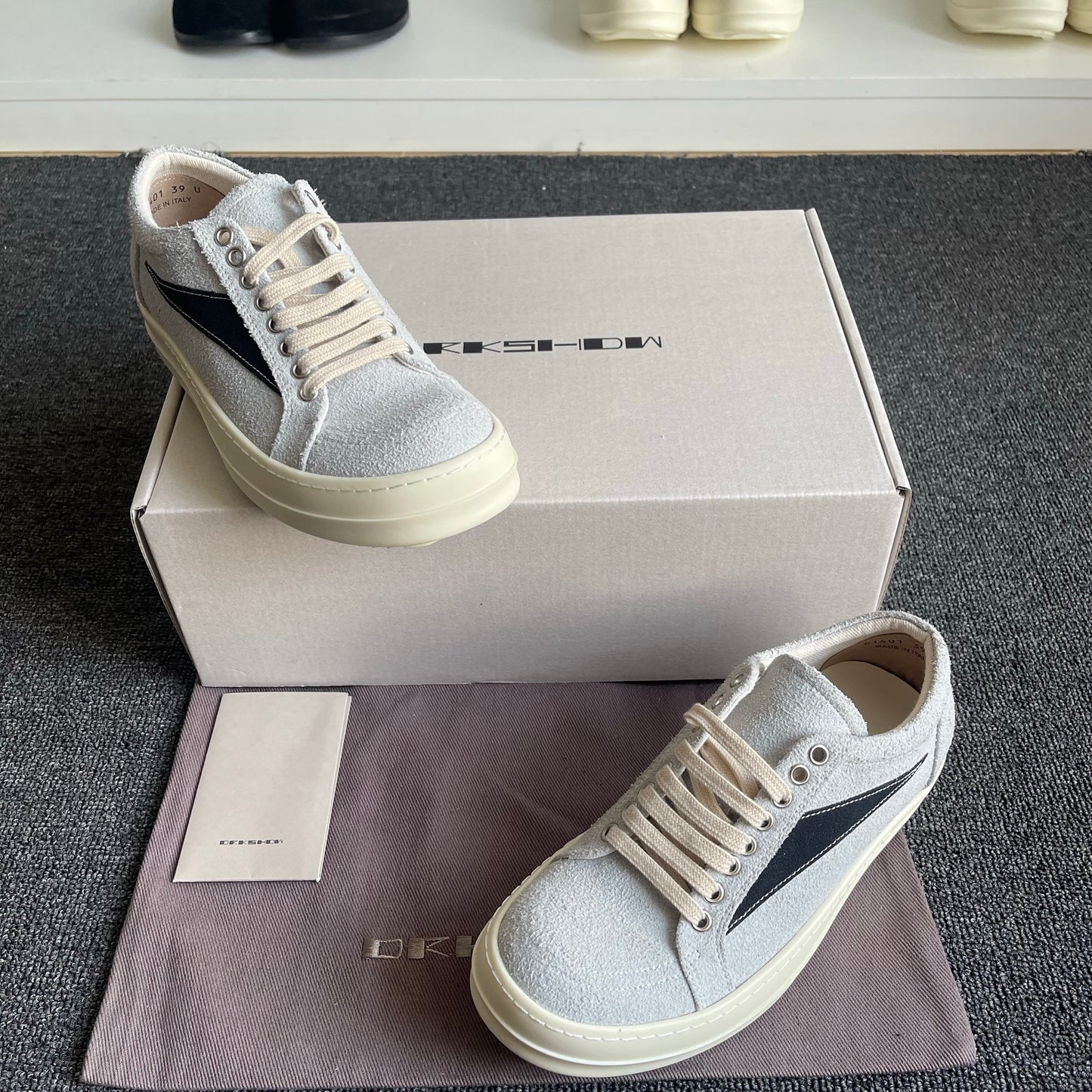 Rick Owens DRKSHDW Blue Vintage Sneakers