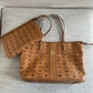 MCM Visetos Medium Shopper Tote Bag