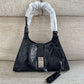 Prada Black Soft Lux Leather Medium Tote Bag