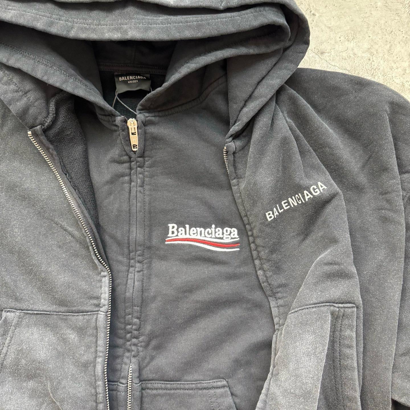 Balenciaga Layered Zip-Up Hoodie