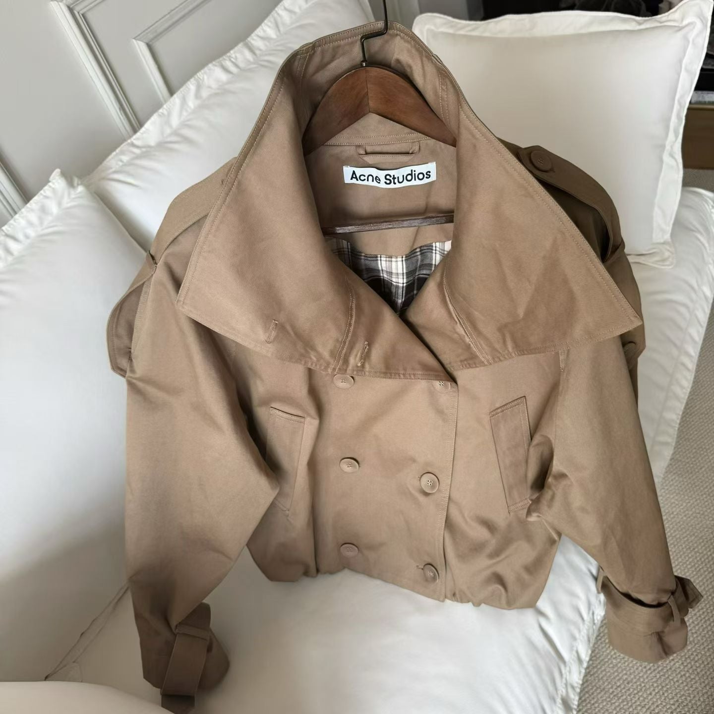 ACNE STUDIOS Oriso Double-Breasted Twill Trench Jacket