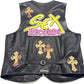 Chrome Hearts Matty Boy Sex Records Leather ZipUp Vest