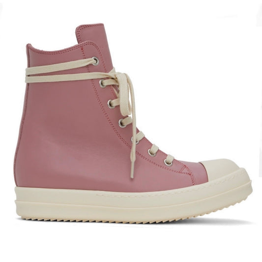 Rick Owens Pink High Sneakers