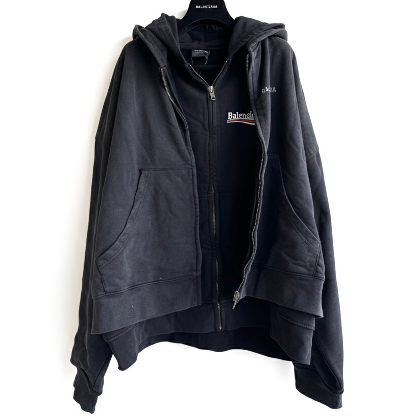 Balenciaga Layered Zip-Up Hoodie