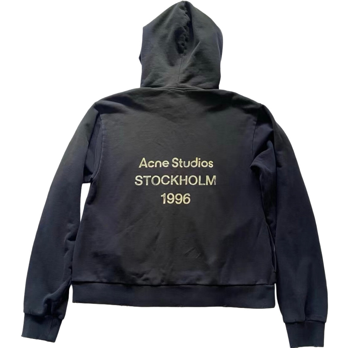 ACNE STUDIOS Stockholm Oversize Distressed Graphic Hoodie In Black