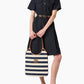 Miu Miu Ivy Canvas and Leather Tote Bag