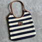 Miu Miu Ivy Canvas and Leather Tote Bag