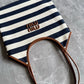 Miu Miu Ivy Canvas and Leather Tote Bag
