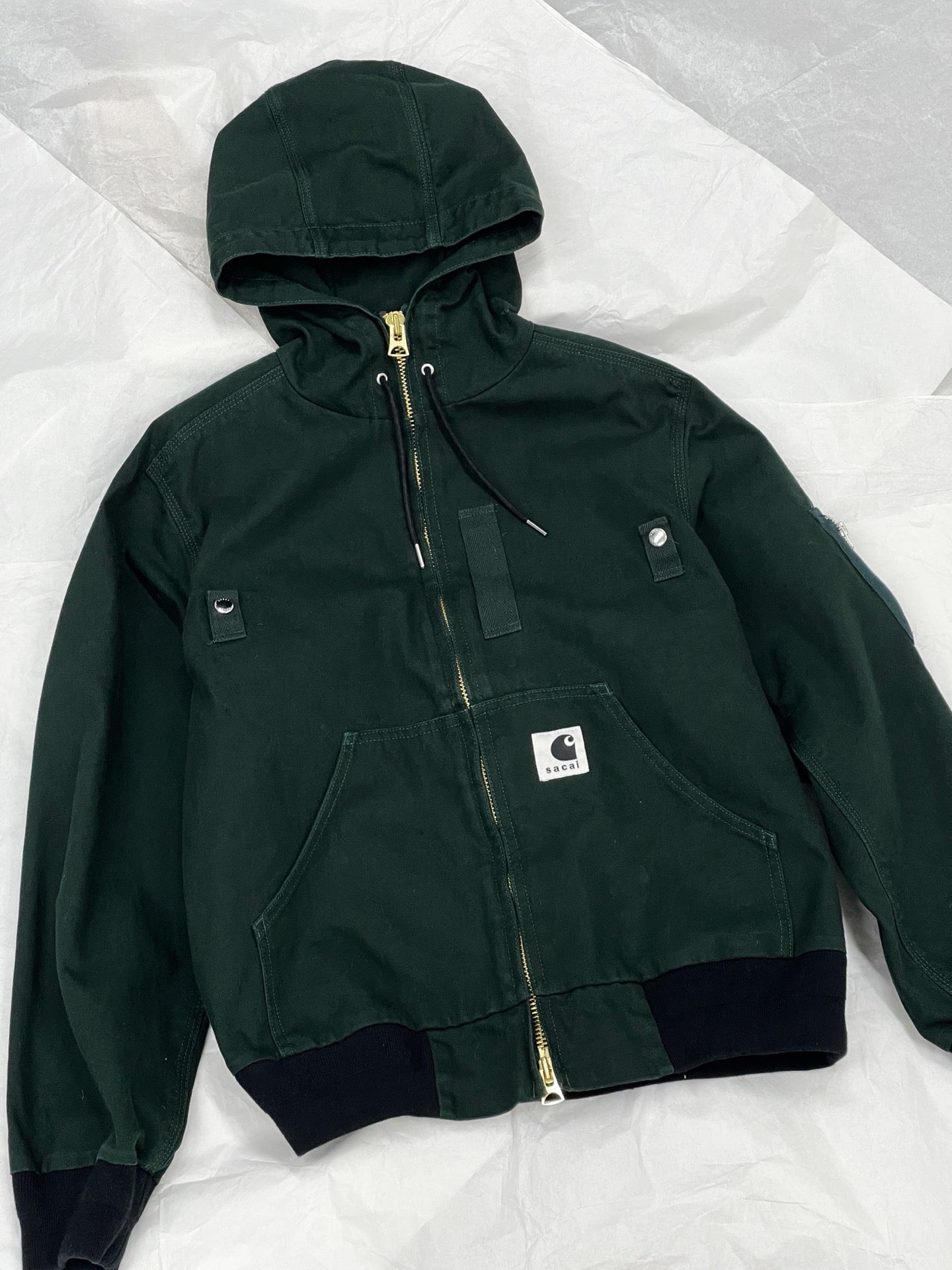 Sacai x Carhartt Hooded Cotton Puffer Jacket