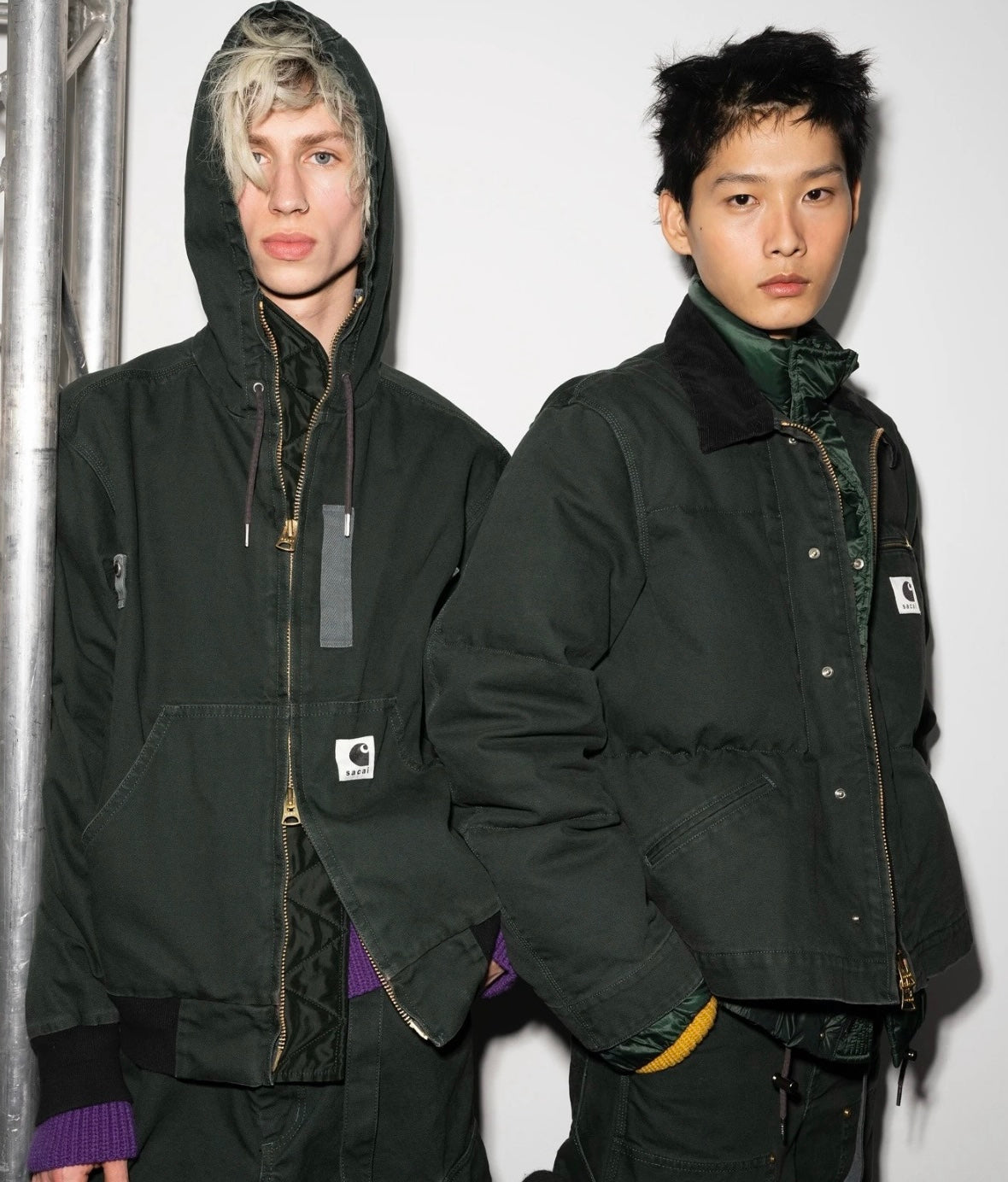 Sacai x Carhartt Hooded Cotton Puffer Jacket