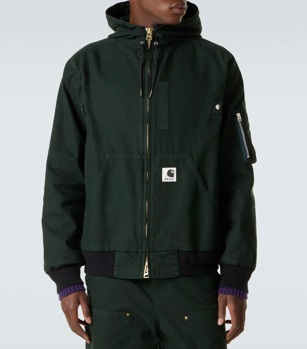 Sacai x Carhartt Hooded Cotton Puffer Jacket