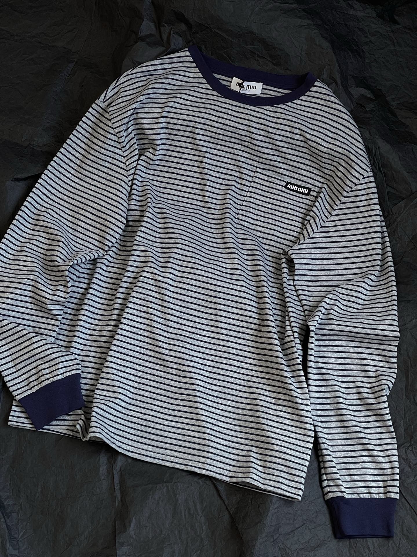 MIU MIU Long-Sleeved Jersey T-Shirt