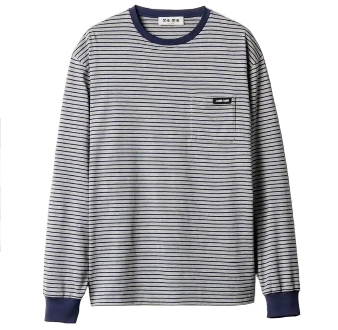 MIU MIU Long-Sleeved Jersey T-Shirt