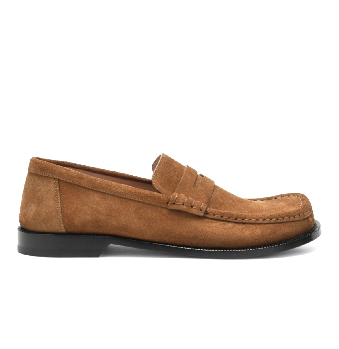 LOEWE Campo Loafers in Tobacco Suede