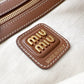Miu Miu Ivy Canvas and Leather Tote Bag