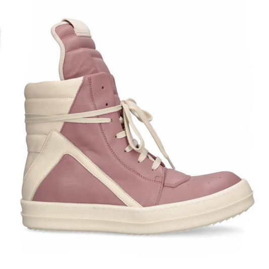 Rick Owens Geobasket Leather High-Top Sneakers
