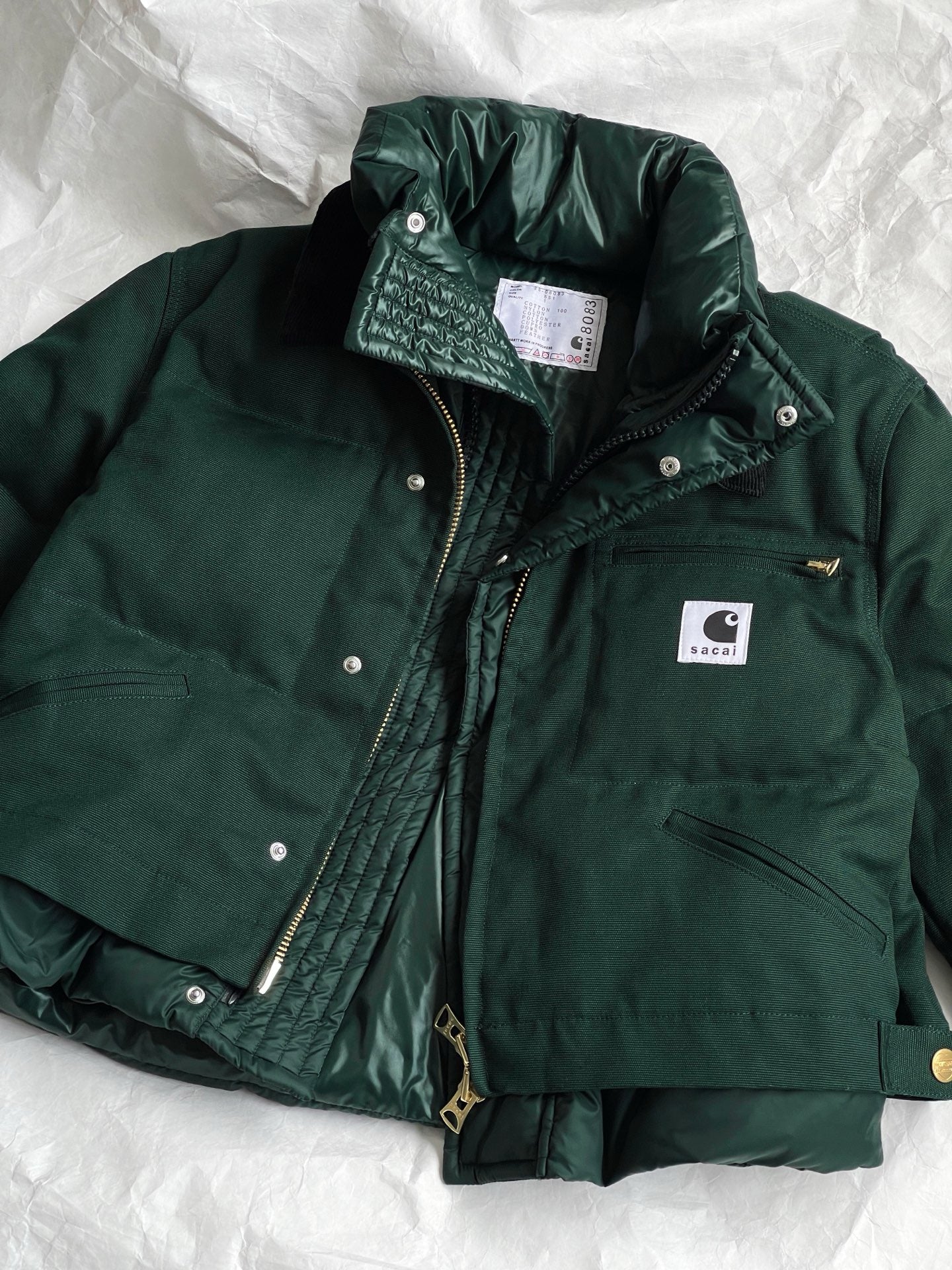 SACAI x Carhartt WIP Washed Duck Down Puffer Jacket