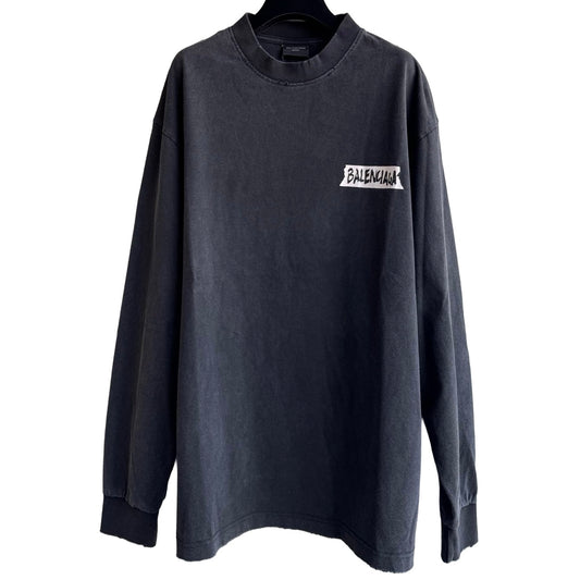 Balenciaga Masking Tape Long Sleeve T-Shirt