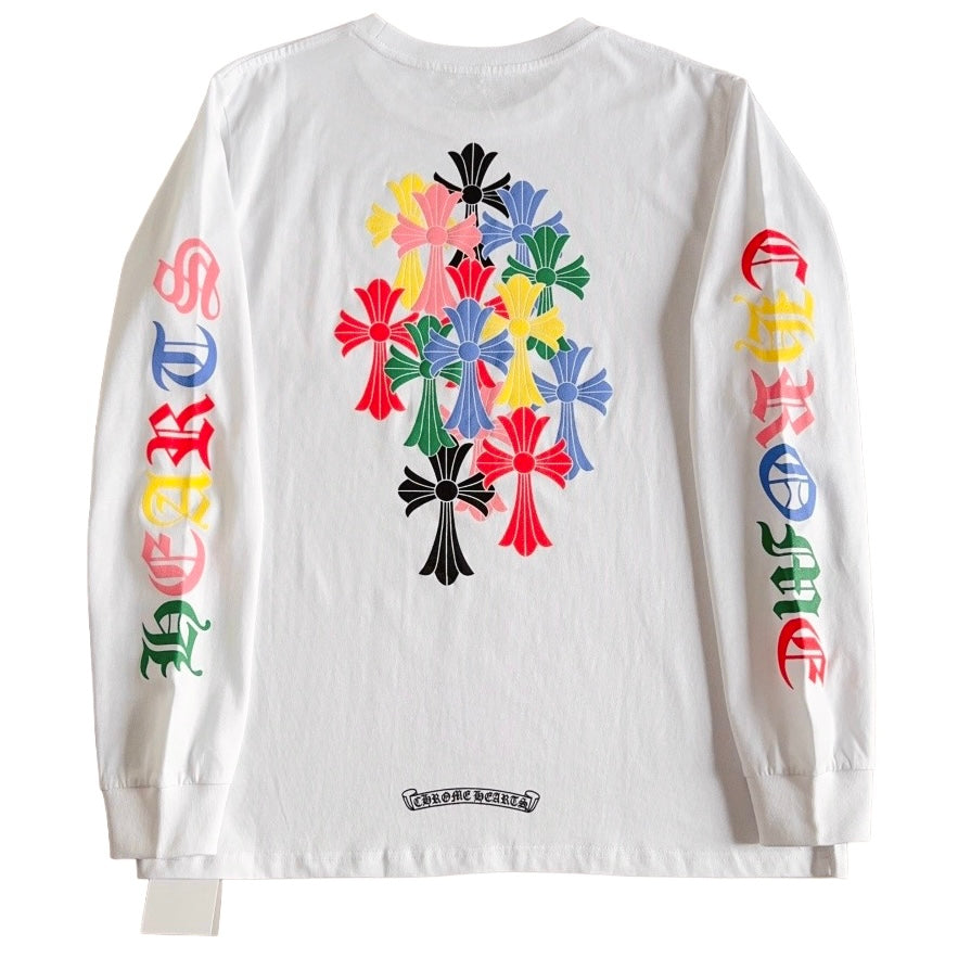 CHROME HEARTS Multicolor Cross Long Sleeve T-Shirt